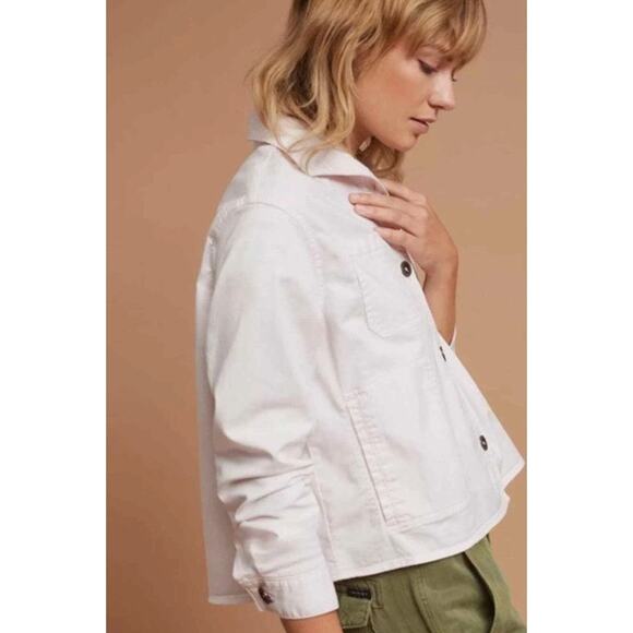 Chino by Anthropologie Jacket Womens Small Light Pink Chore Utility Shacket - Picture 4 of 12
